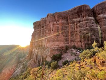 Rock formations on mountain