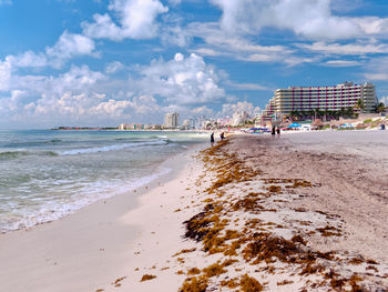 Panoramic view of beach against sky