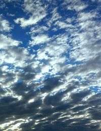 Low angle view of cloudy sky