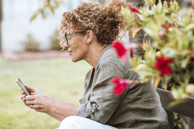 Young man using mobile phone