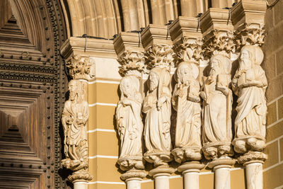 View of statues in a temple