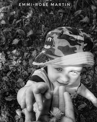 Portrait of smiling girl with plants