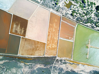 High angle view of swimming pool against building
