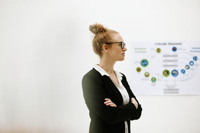 Businesswoman looking away