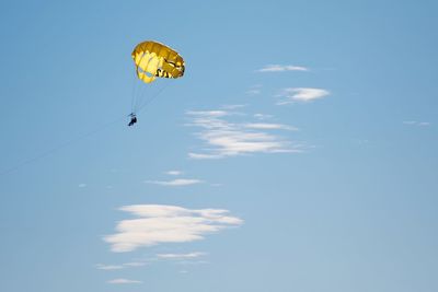Low angle view of parachute