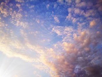 Low angle view of clouds in sky