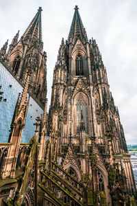 View of the cologne cathedral towers, germany.