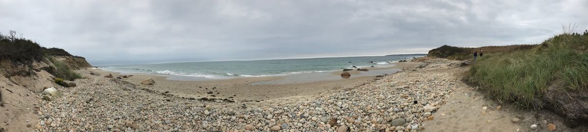 Panoramic view of beach against sky