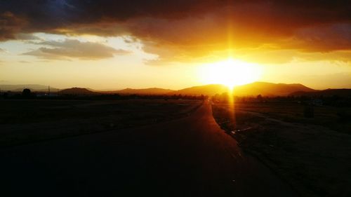 Road passing through landscape