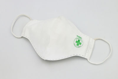 High angle view of shoes on white background