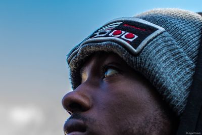 Close-up portrait of a young man