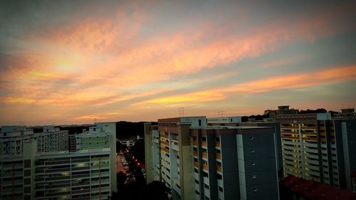 Built structure at sunset