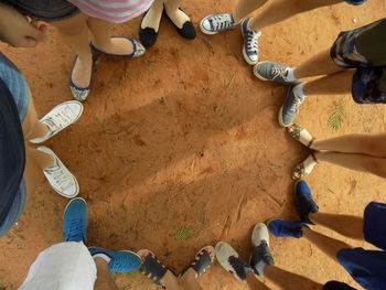 Low section of people standing outdoors