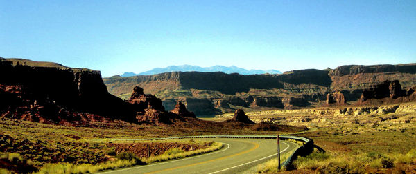 View of road passing through landscape