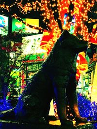 Close-up of colorful built structure