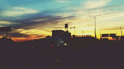 Cloudy sky at sunset