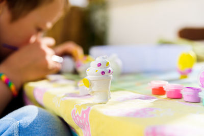 Close-up of stuffed toy on table