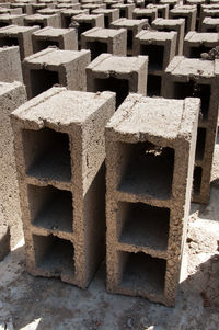 Small-scale handmade concrete brick making is a big endeavor