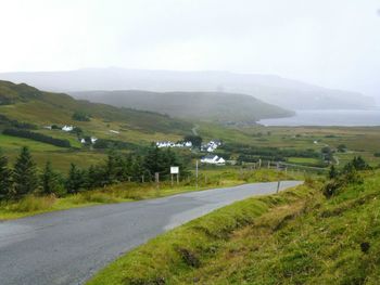 Country road passing through mountains