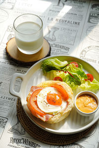 Close-up of food on table