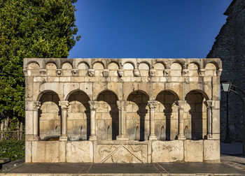 View of historical building against blue sky