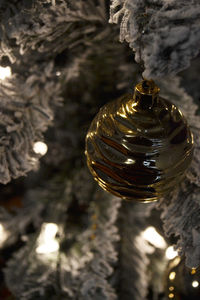 Close-up of illuminated christmas lights