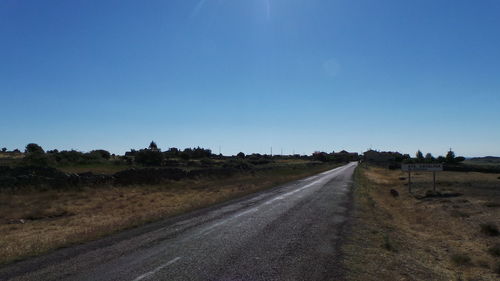 Country road along landscape