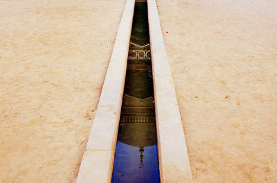 Reflection of humayun tomb on water