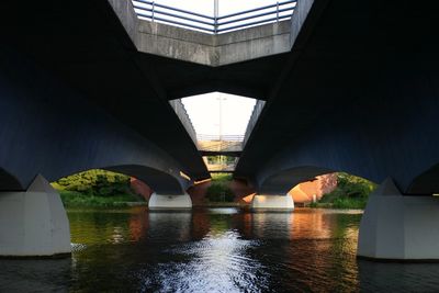 Arch bridge over river