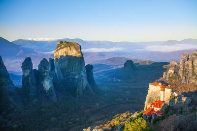 Panoramic view of mountain range