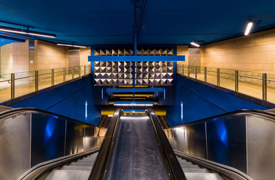 Illuminated underground walkway