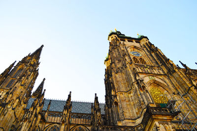 Low angle view of temple against sky