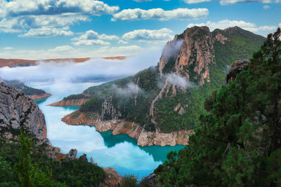 River between two mountains