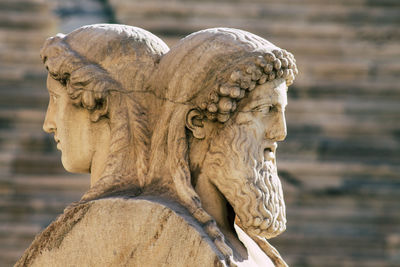 Close-up of angel statue