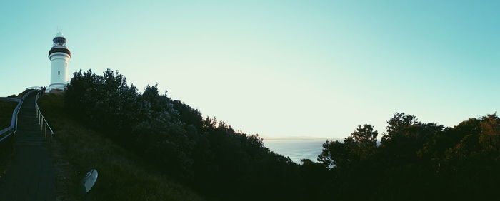 Scenic view of lake against clear sky