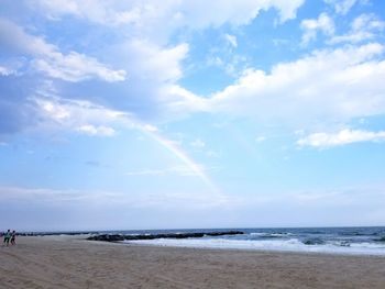 View of sea against cloudy sky