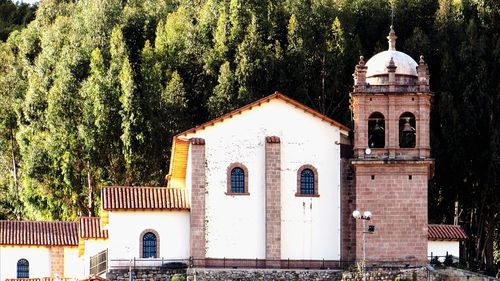 Exterior of old building in city