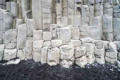 Low angle view of rock formations