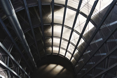 Low angle view of spiral staircase