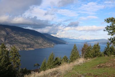 Panoramic view of mountains against sky