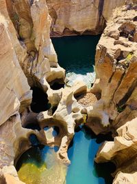 Rock formations in sea