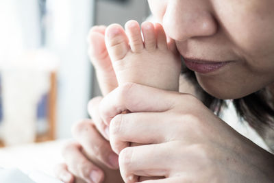 Close-up of hands