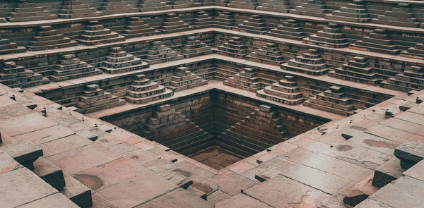 High angle view of building