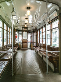 Interior of tram