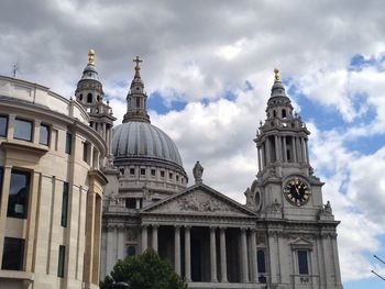 Low angle view of building against sky