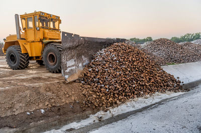 View of construction machinery