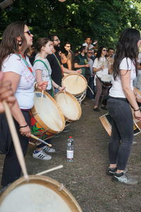 Group of people at music concert