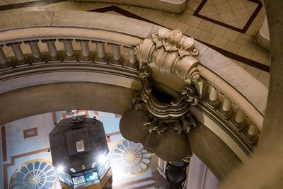 Low angle view of statue in historic building