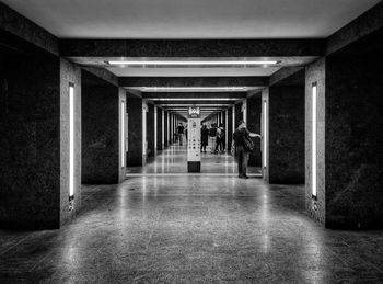 Empty corridor of building