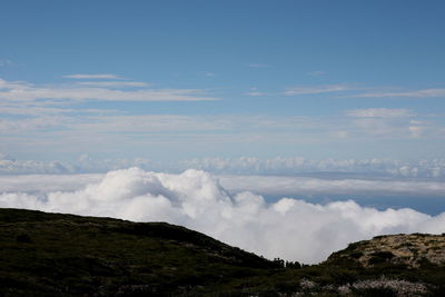 Low angle view of mountain against sky